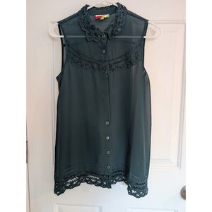 Fervour green sleeveless blouse S
